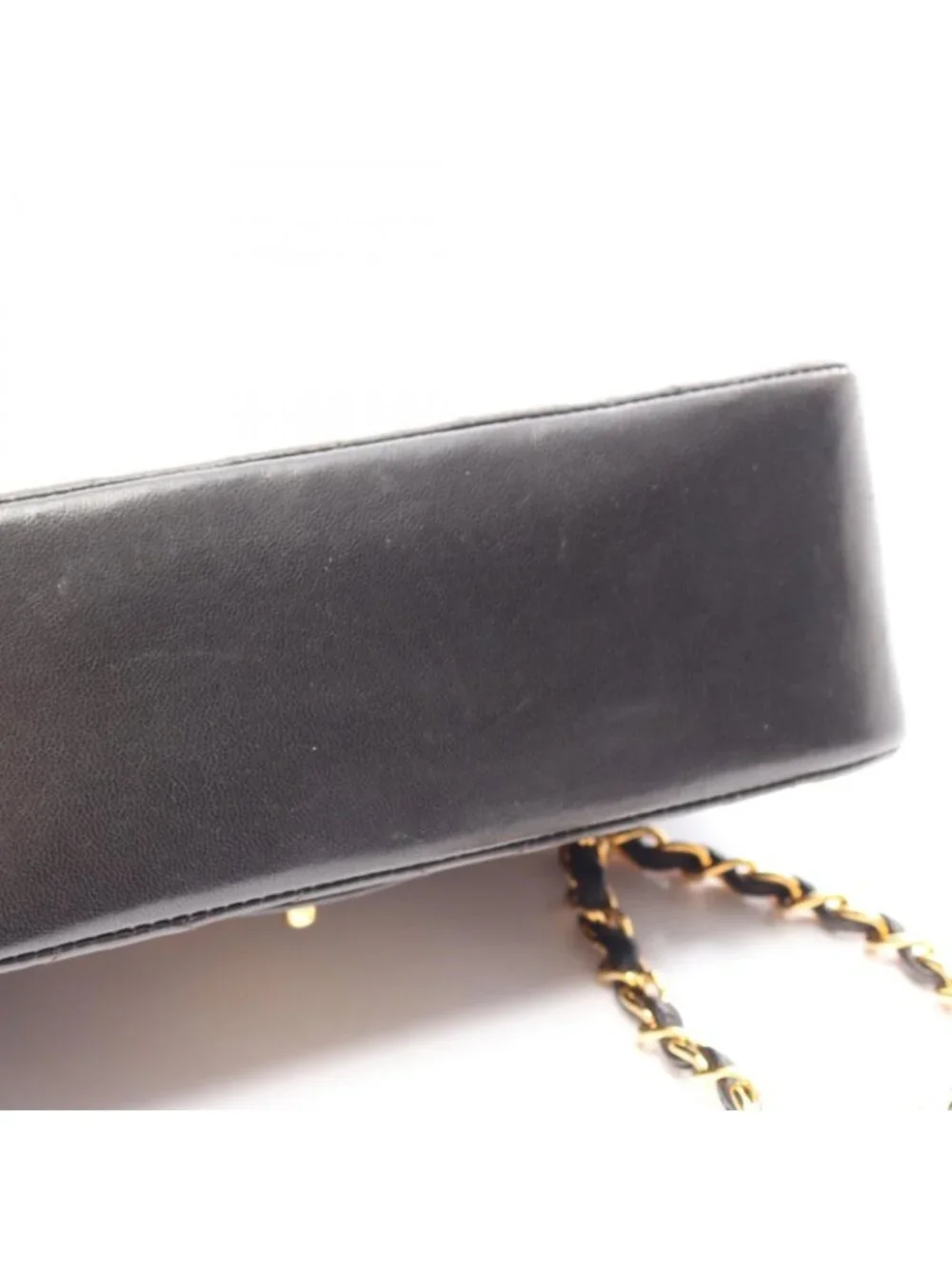 Chanel Shoulder Bag Quilted Diana Flap Black Lambskin Chain